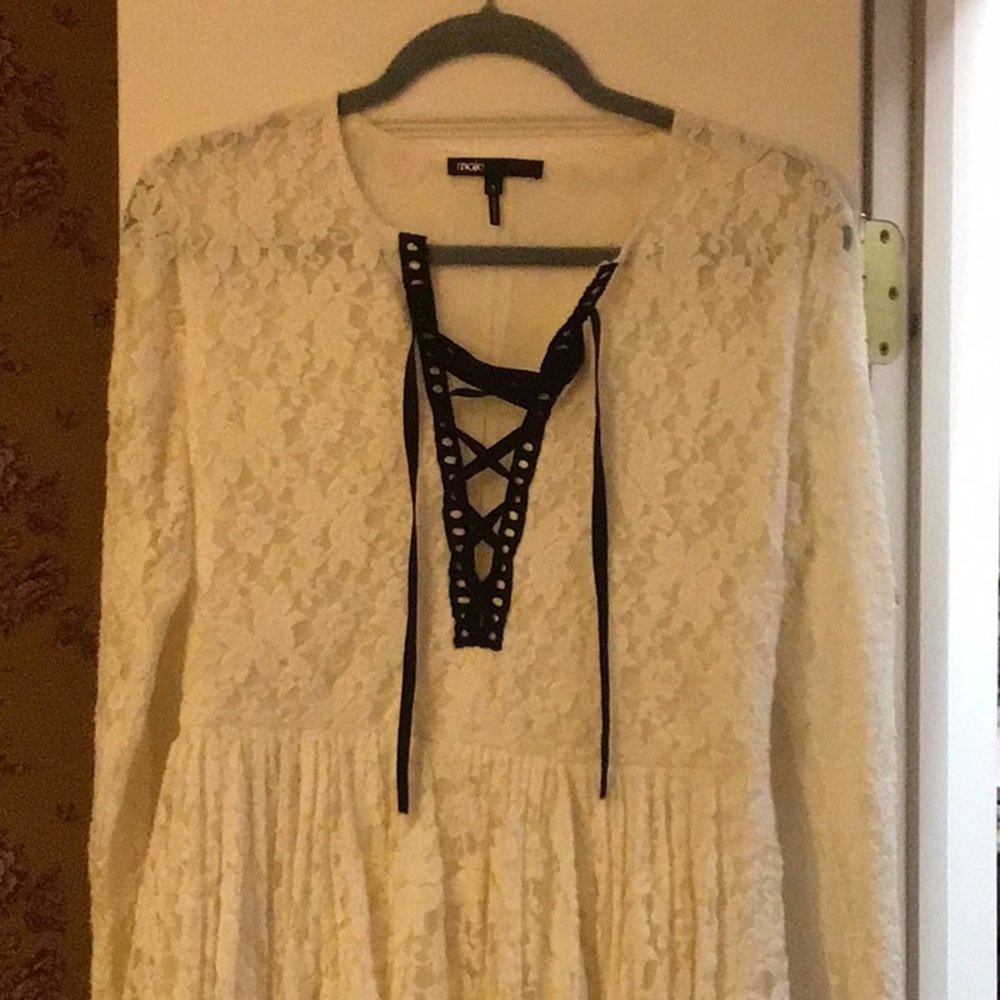 Maje White Lace Dress